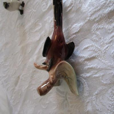 Goebel Vintage 1967 Model CV57 long-tail titmouse bird figurine, White owl figurine
