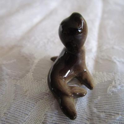 VintageHagen Renaker baby seal figurine, Hagen Renaker goldfish figurine