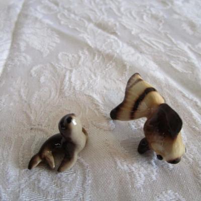 VintageHagen Renaker baby seal figurine, Hagen Renaker goldfish figurine
