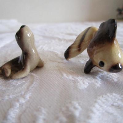 VintageHagen Renaker baby seal figurine, Hagen Renaker goldfish figurine