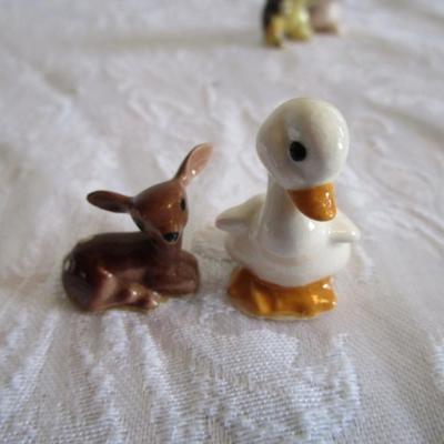Vintage Hagen Renaker duck figurine, Hagen Renaker deer figurine