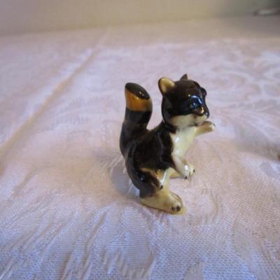 Vintage Hagen Renaker raccoon figurine, Hagen Renaker bunny figurine
