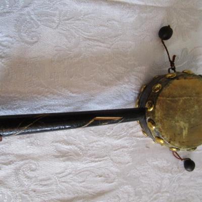 Vintage double-sided beggar drum