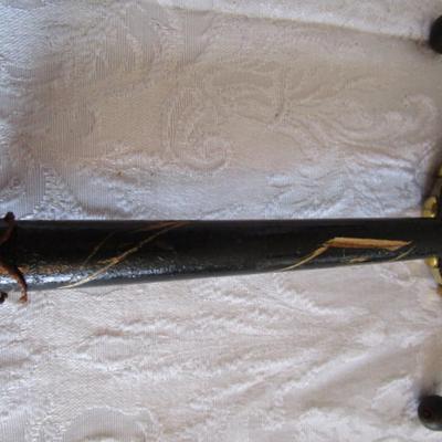 Vintage double-sided beggar drum