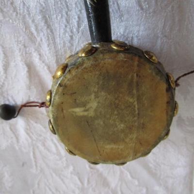 Vintage double-sided beggar drum