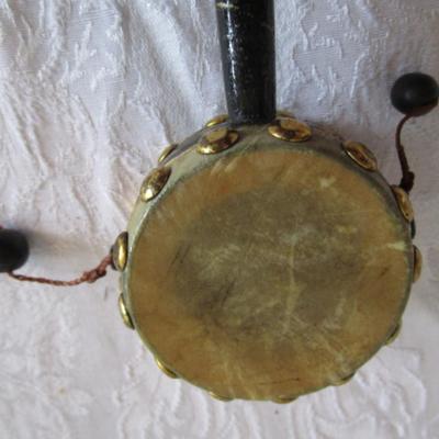 Vintage double-sided beggar drum