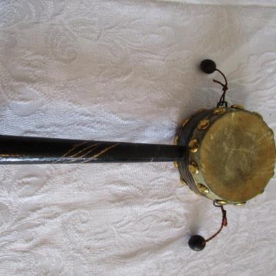 Vintage double-sided beggar drum