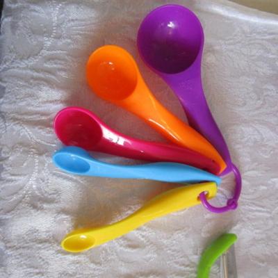 Pie slicer, measuring spoons, Chet'n peeler, green peeler
