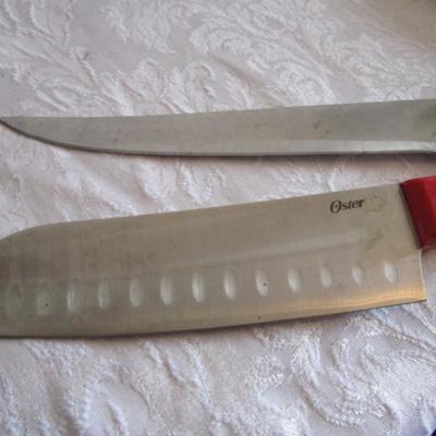 4 kitchen  knives, one chop 'n serve