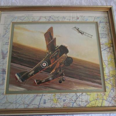 Picture of Sopwith Triplane Fighter Jetprint with frame and custom matting