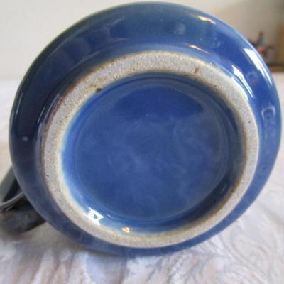 Vintage Otagiri Stoneware Flying Biplanes Blue & White Airplane Aviation Coffee Mug 14 oz.