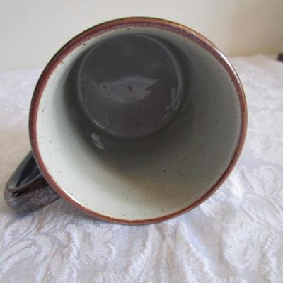 Vintage Otagiri Stoneware Flying Biplanes Blue & White Airplane Aviation Coffee Mug 14 oz.