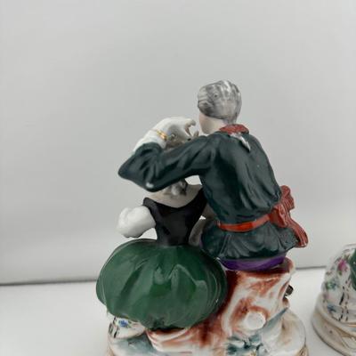 Vintage Victorian Porcelain Figurines, L.C. Japan
