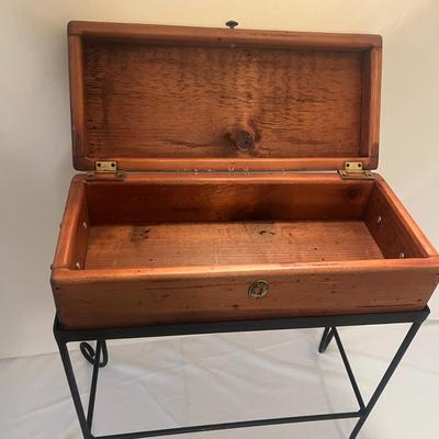 Wooden Box on Iron Frame & Stone Bathroom Set (LR-MG)