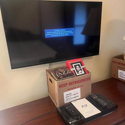 40” Vizio TV, Sony BluRay & DVDs (PB-MG)