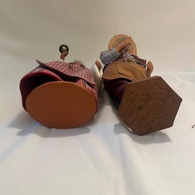 Pewter Tea Set & Two Ceramic Figurines (LR-MG)