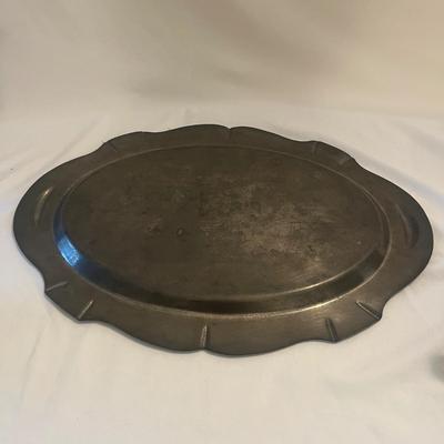 Pewter Tea Set & Two Ceramic Figurines (LR-MG)