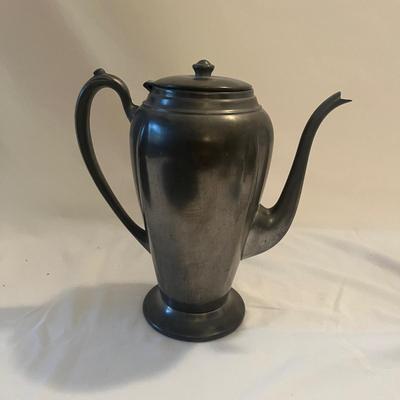 Pewter Tea Set & Two Ceramic Figurines (LR-MG)