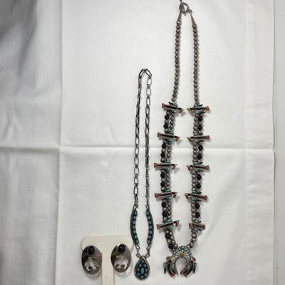 Native Style Squash Blossom and Other Sterling (K-SS)