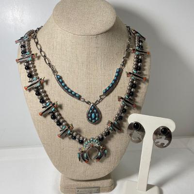 Native Style Squash Blossom and Other Sterling (K-SS)