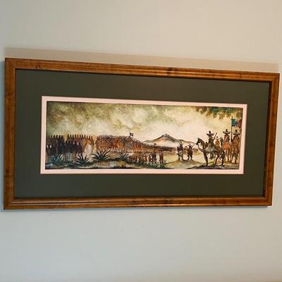 Signed Watercolor of Mexican Soldiers (GB-RG)