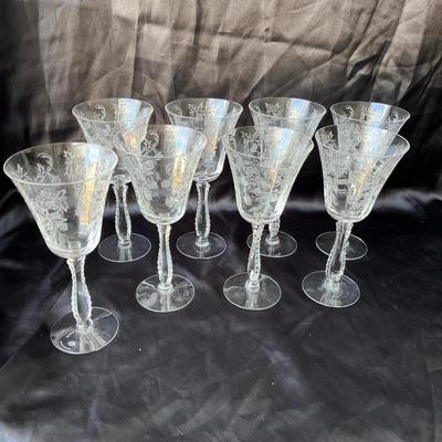 Lot 41 Lot of 8 Fostoria Goblets