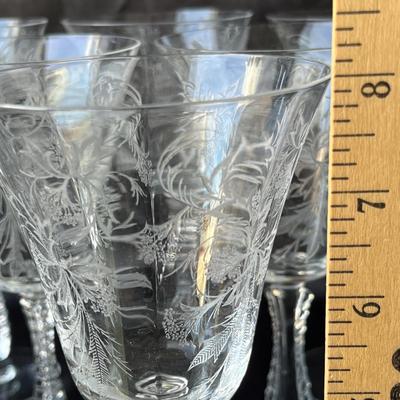 Lot 41 Lot of 8 Fostoria Goblets