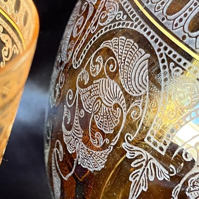 Lot 49 Cambridge Amber Pitcher set