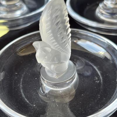 Lot 54 Lalique France pin trays