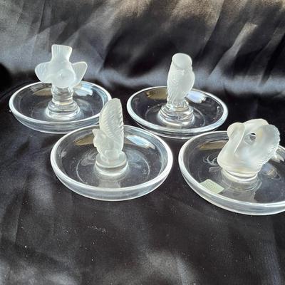 Lot 54 Lalique France pin trays