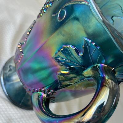 Lot 57 Harvest Grape Carnival Glass pitcher