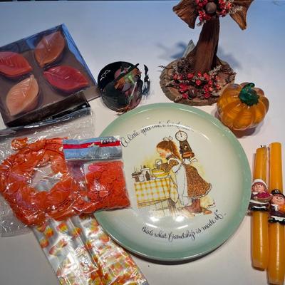 Fall decor, glass pumpkin