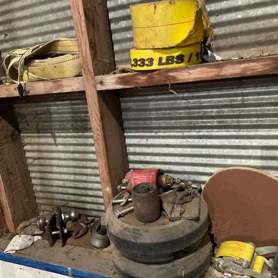 Tow straps, balls and weights