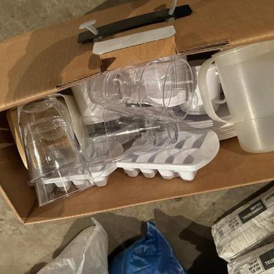Misc dishes, pots, pans, silverware and glasses