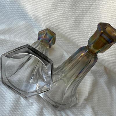 Lot 67 Imperial GlassCarnival Glass Candles
