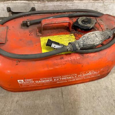 Multiple vintage gas cans