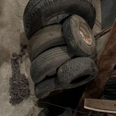 Car ramps, Dolly, Tires , Battery and misc