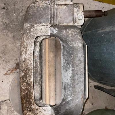 Garbage cans and wire