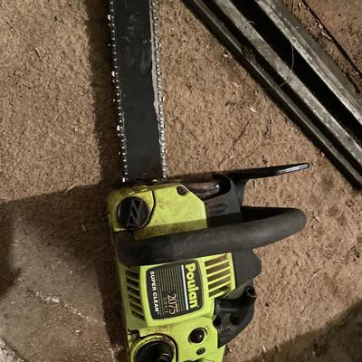 Outdoor rakes, shovels & Poulan chain saw