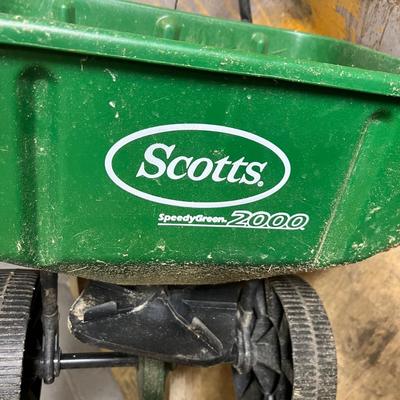 Metal Wheelbarrow & Scott’s Seed Spreader (BWS-RG)