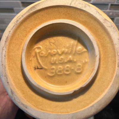 Roseville Clematis double handle vase