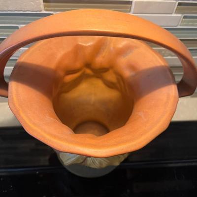 Roseville Clematis double handle vase