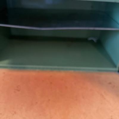 Vintage Avocado green bread box