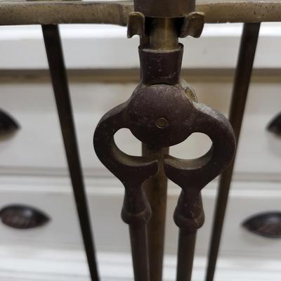 1950's Brass Duck Fireplace Tools