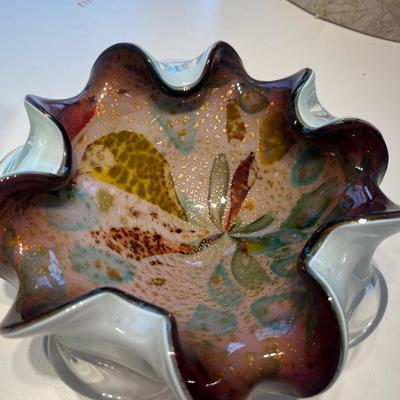 8” Murano glass dish