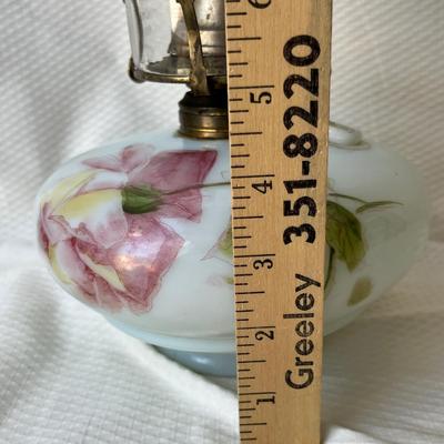 Lot 72 Antique Milk Glass Oil Lamp
