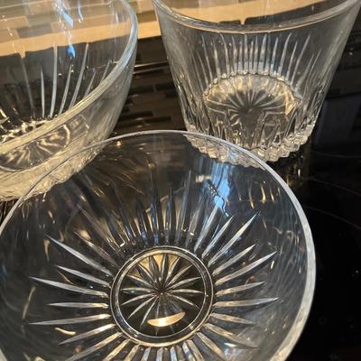 3 crystal bowls