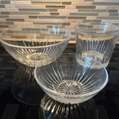 3 crystal bowls
