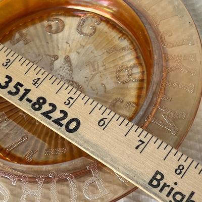 Lot 78 Antique Child's ABC carnival glass bowl