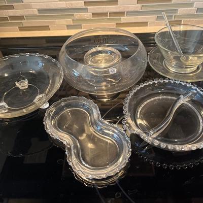 Glass bowl by Boda & others dishes